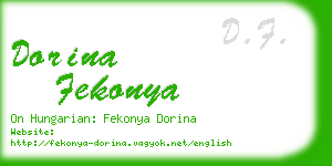 dorina fekonya business card